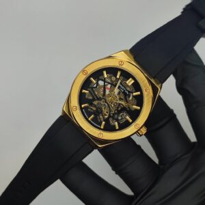 Premium Mechanical Style Strap Watch ( GOLD )