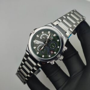 Business Casual Men's Chronograph Watch (Silver Green)