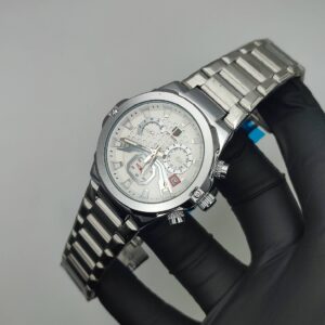 Business Casual Men's Chronograph Watch (White Dial)