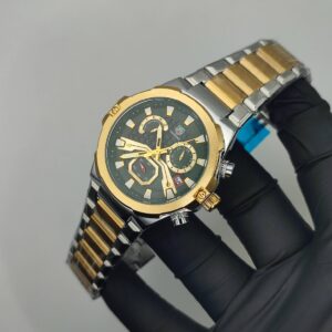 Business Casual Men's Chronograph Watch 2Tone (Green)
